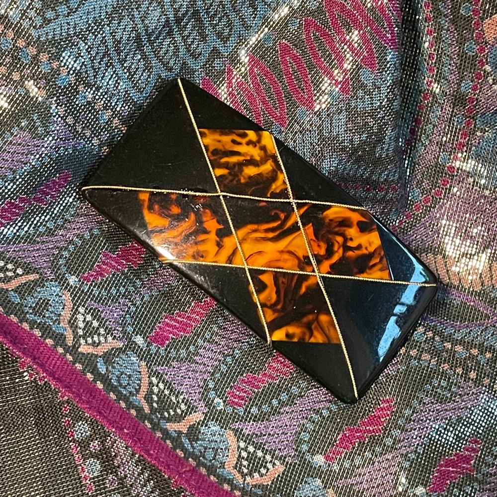 Vintage 80s Tortoise Hair Clip